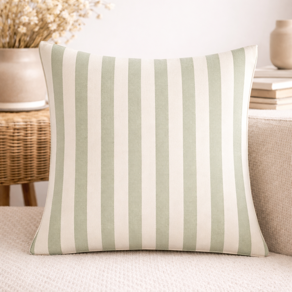 Stripe Cushion Cover / Sage